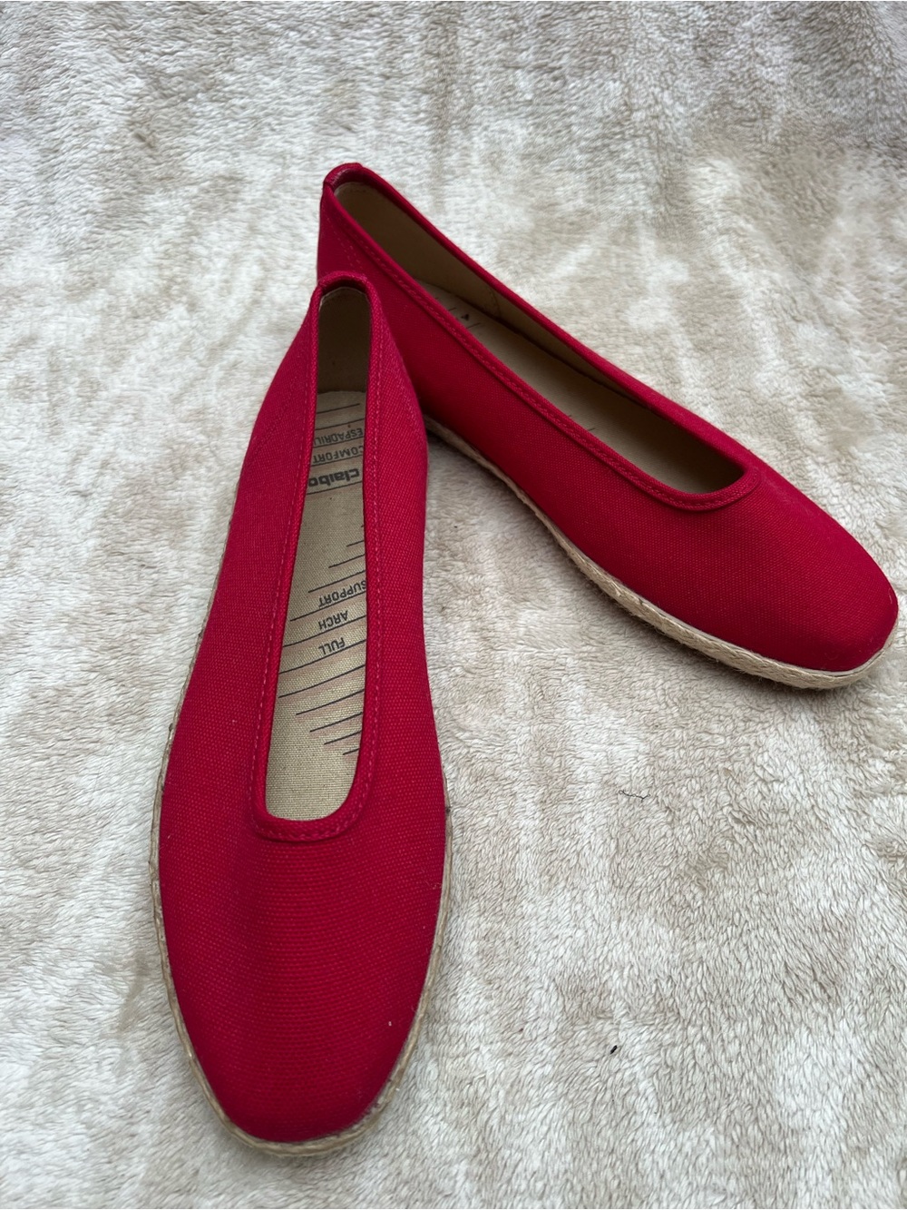 Vintage Liz Claiborne Comfort Espadrilles Flats - Red Size 7M